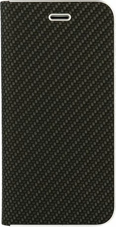 Mbështjellës me kapak (flip cover) HAVANA Premium MPN 7570 për iPhone X / iPhone Xs, me magnet dhe xhep për kartë, e zezë karbon