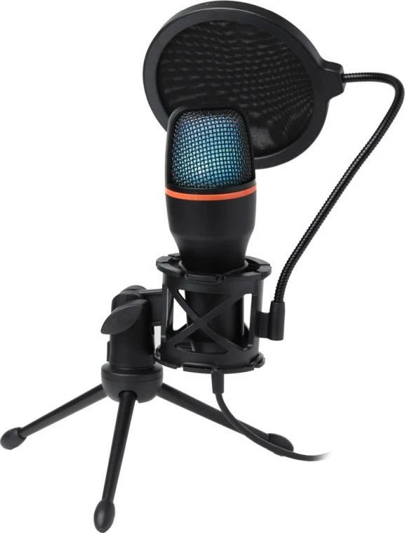 Mikrofon USB Art AC-02 kondensator me LED RGB, me tripod e pop filter, i zi