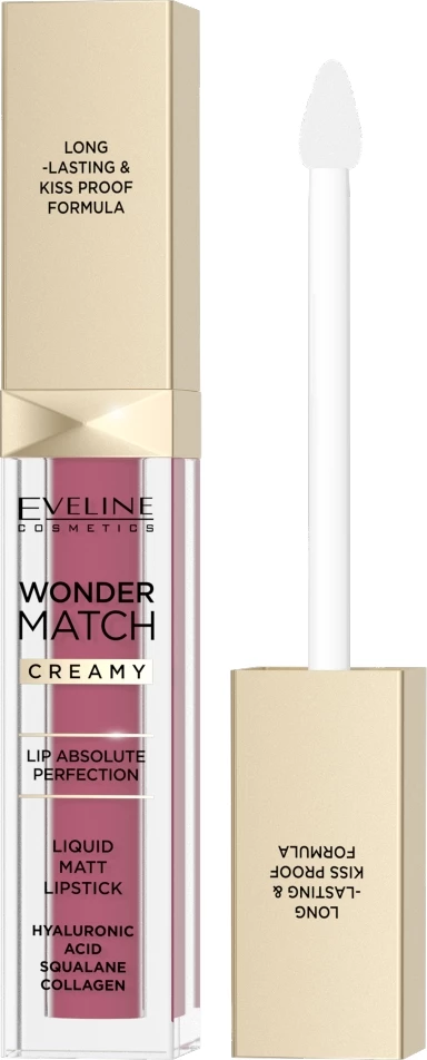 Buzëkuq liquid mat Eveline Cosmetics Wonder Match 03 Mauve për femra 6.8ml