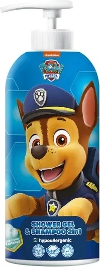 Xhel dushi dhe shampon 2-në-1 për fëmijë Paw Patrol Chase Balloon Gum 1000ml