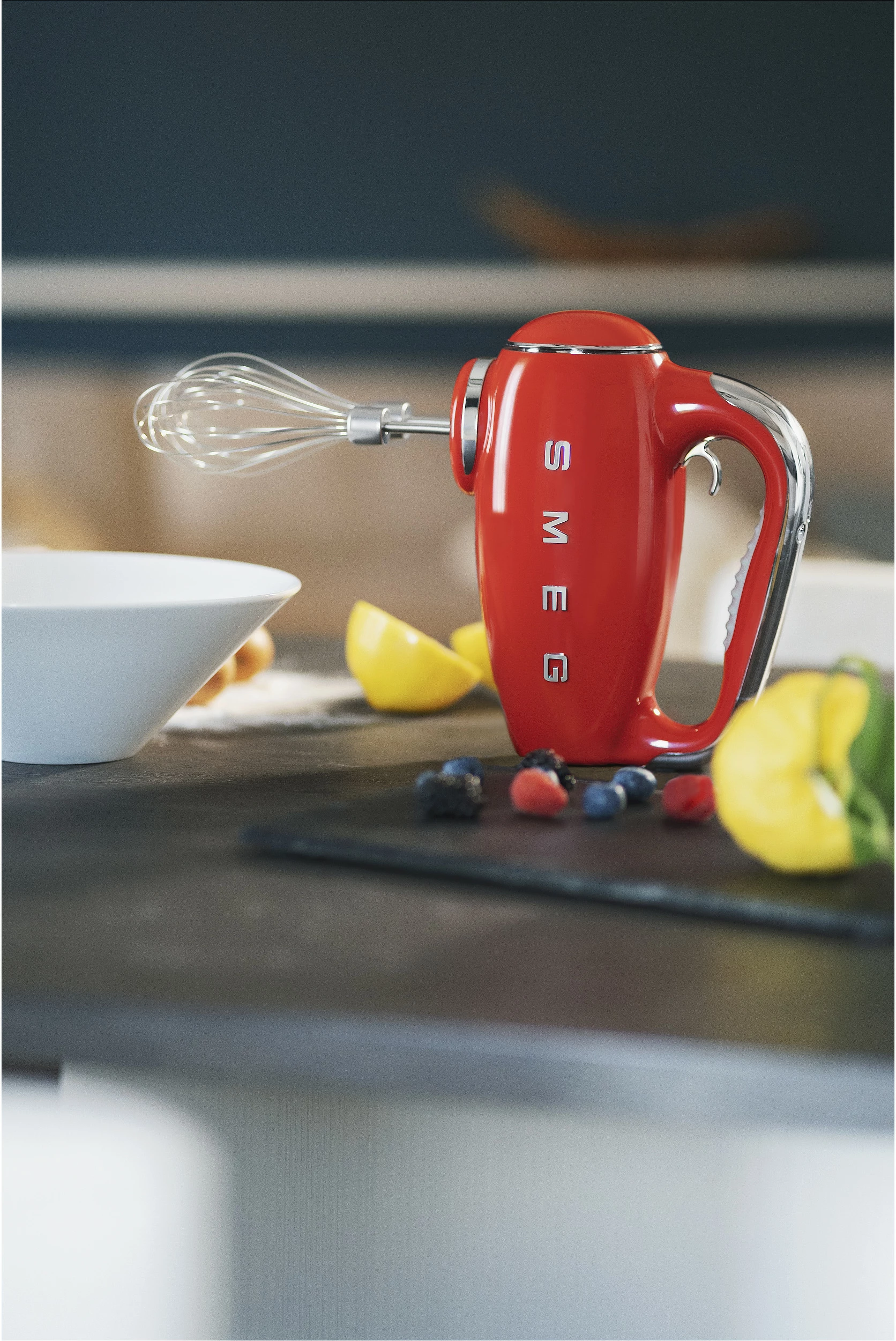 Mikser dore SMEG HMF01RDEU, 250W, 9 shpejtësi, Turbo, retro, i kuq