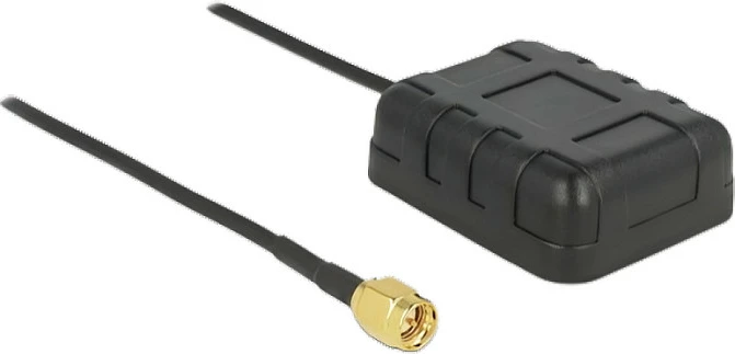 Antene GPS DeLOCK Navilock 60554, 5 dBi, SMA mashkull, 3 m kabllo, IP67, e zezë