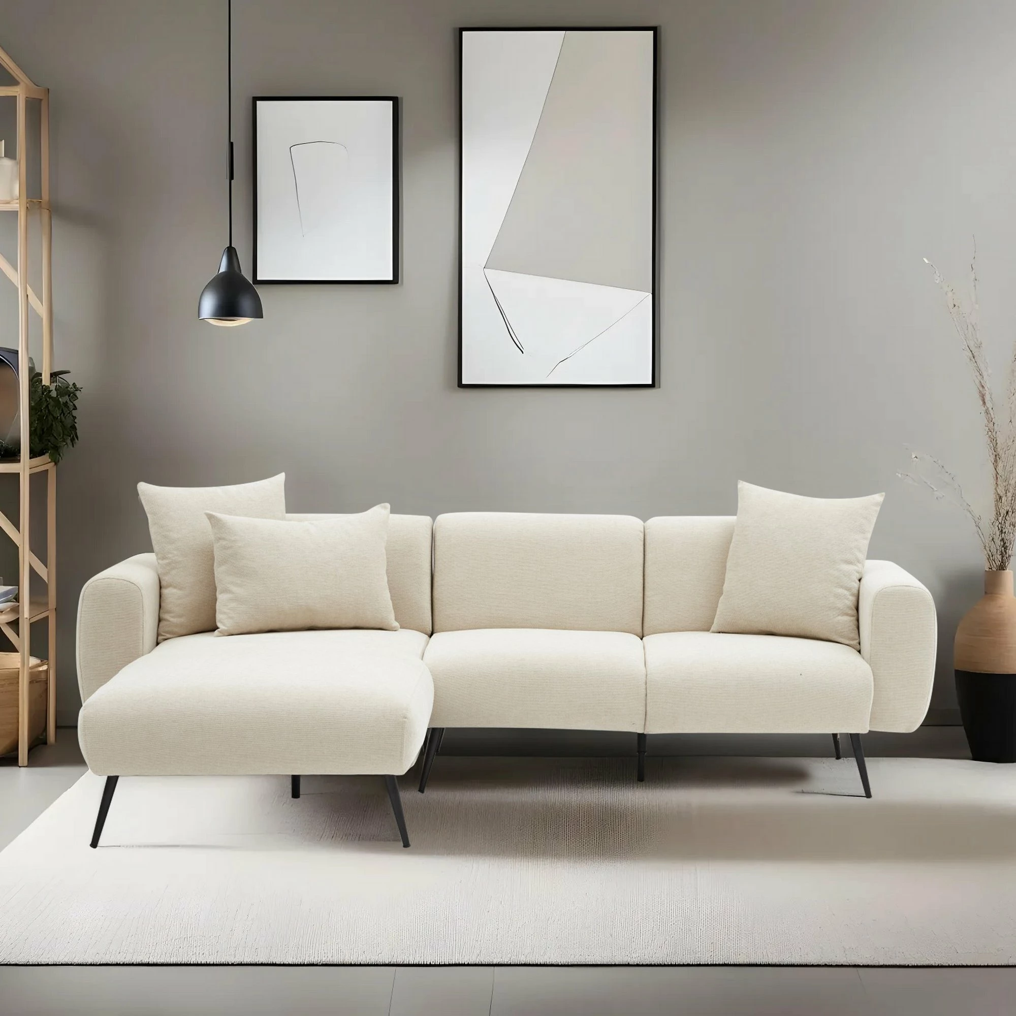 Këndore Atelier del Sofa, ana e majtë, krem