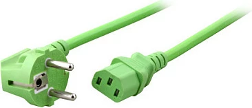 Kabllo rryme EFB Elektronik Schutzkontakt 90 - C13 180, Schuko në IEC C13, 3 m, 10A/250V, e gjelbër