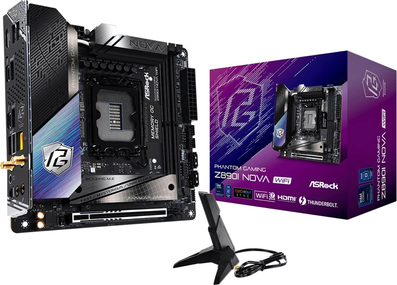 Pllakë amë Asrock Phantom Gaming Z890I Nova WiFi, mini ITX, Socket LGA 1851, e zezë