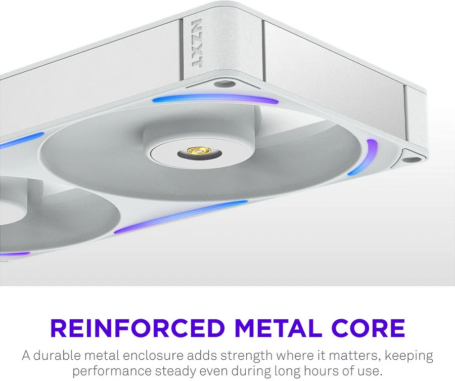 Ventilator për kasë NZXT F280X, 2x140mm PWM RGB, i bardhë
