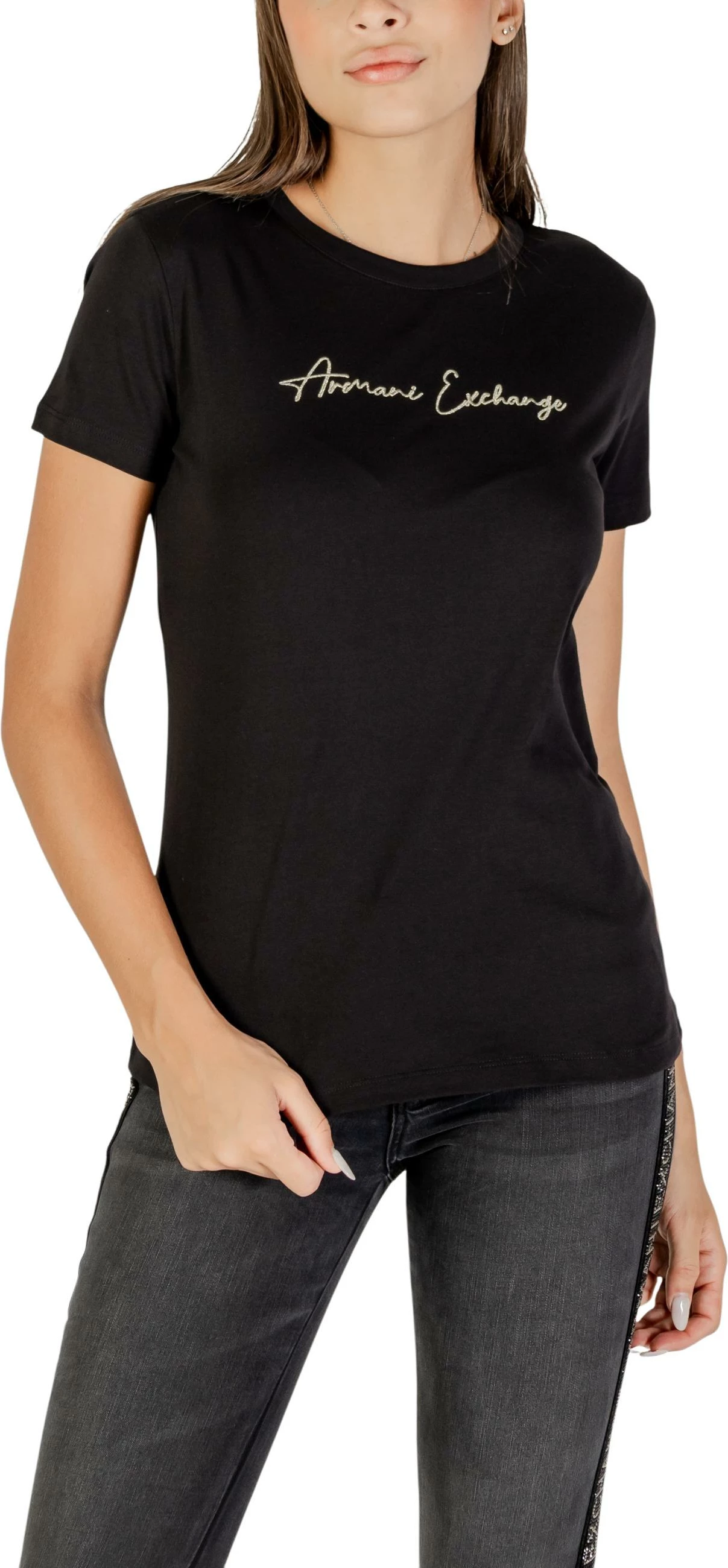 Maicë për femra Armani Exchange XW000839 AF10356, e zezë me ari