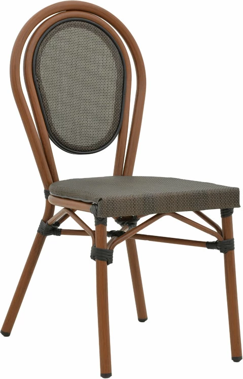 Karrige Nacia alumini-kafe e errët tekstilene gri 45x59x85cm