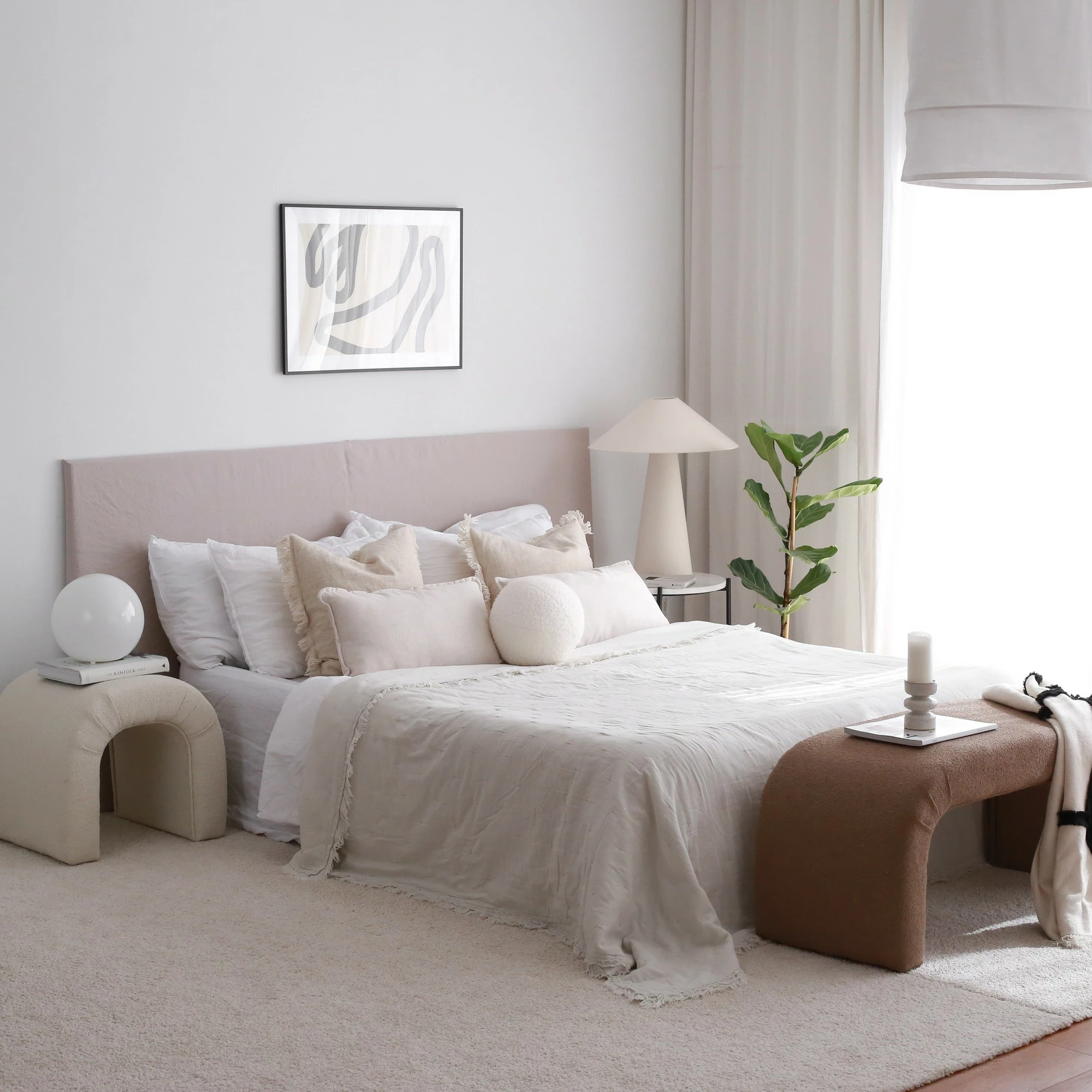 Pouf Atelier del Sofa, Nu Bench, ngjyrë kafe