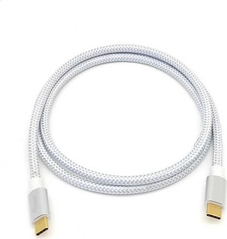 Kabëll USB C në USB C Equip 0.5m, USB 3.2 Gen 2, 100W, Silver/White