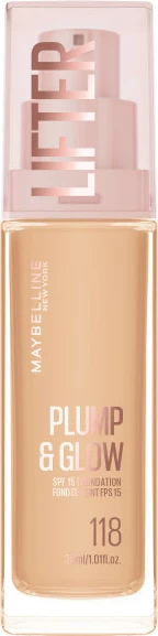 Fondatinë Maybelline Lifter Plump & Glow 118 për femra, 30ml