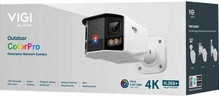 Kamerë sigurie IP TP-Link VIGI 8MP ColorPro panoramike, Bullet, e jashtme, e bardhë