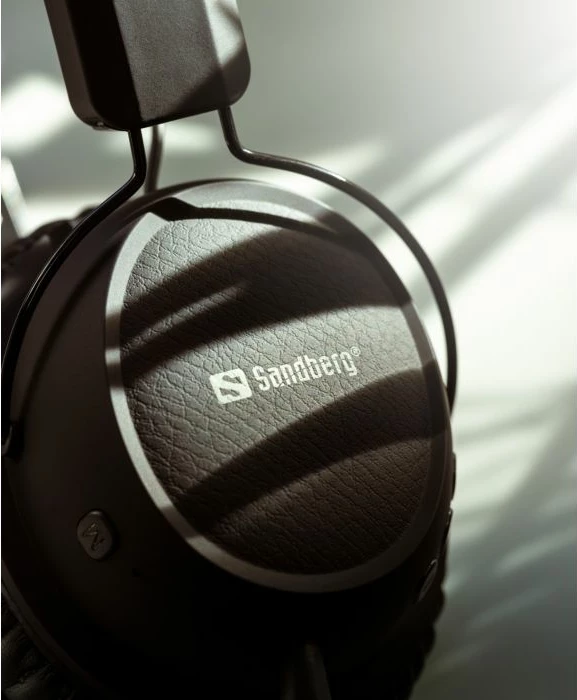 Kufje wireless SANDBERG ANC FlexMic 126-36, Bluetooth 5.3, over-ear, USB-C, të zeza, set 1 copë