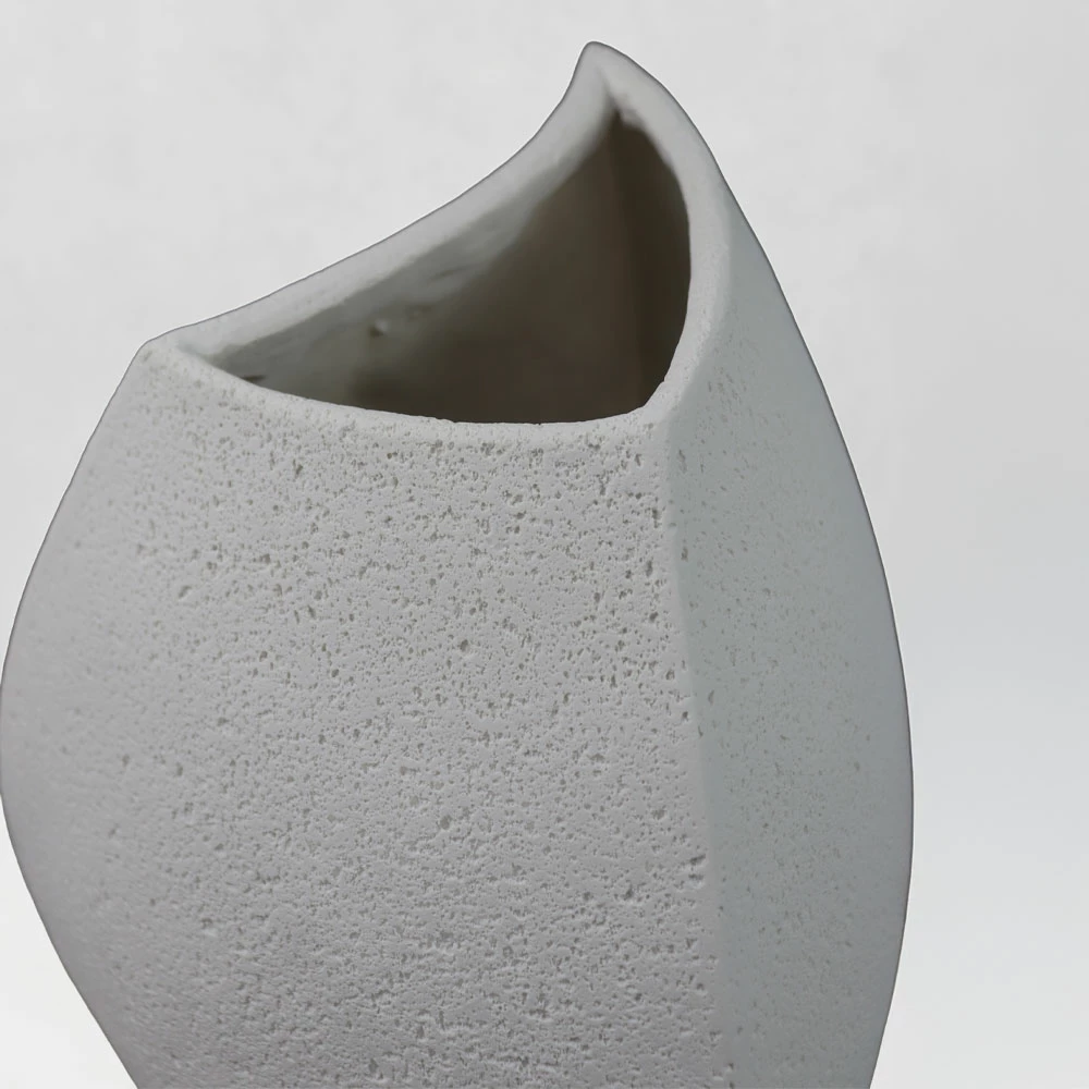Vazo dekorative ELYSE II, rrëshirë, e bardhë, 20x19x28cm