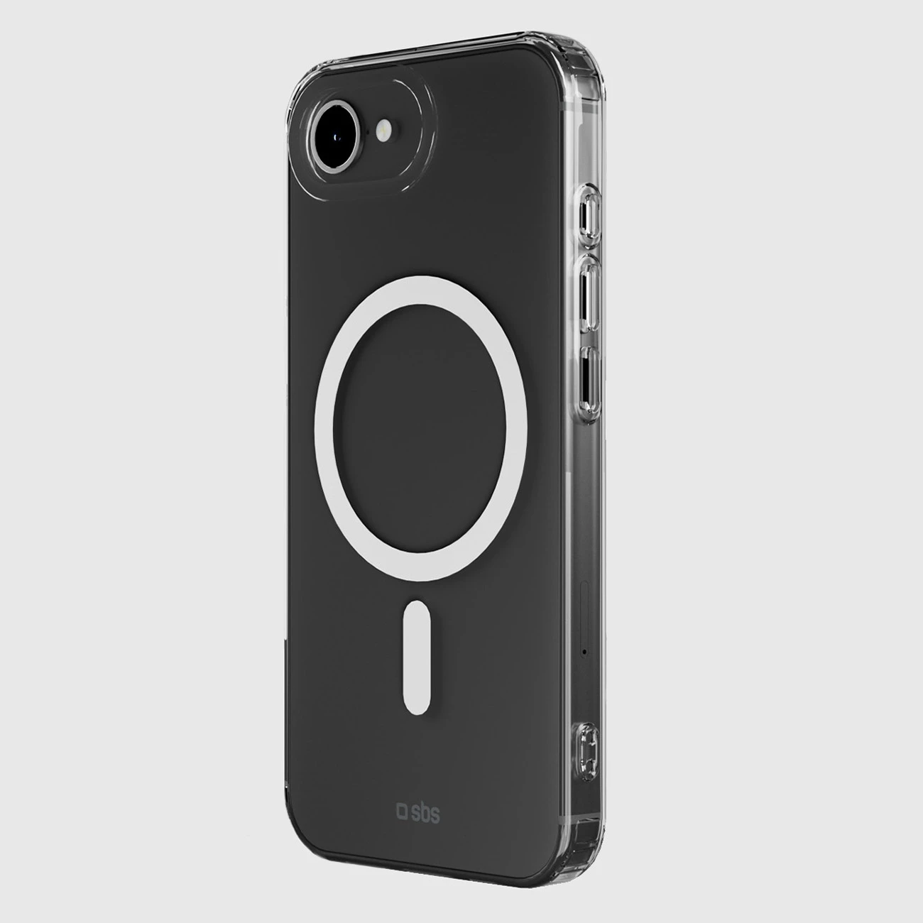 Mbështjellës SBS Cover Light Mag për iPhone 16e/17e, kompatibil me MagSafe, TPU + PMMA, transparent, me kuti