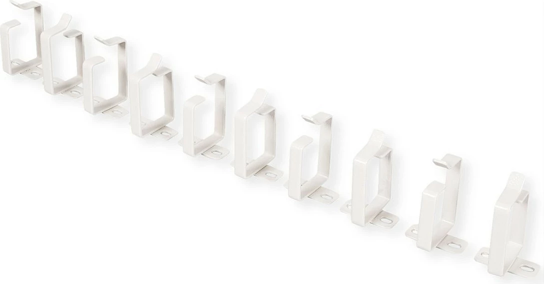 Mbajtëse kabllosh ROLINE, për rack 19", 44x60mm, set 10 copë, çelik, gri