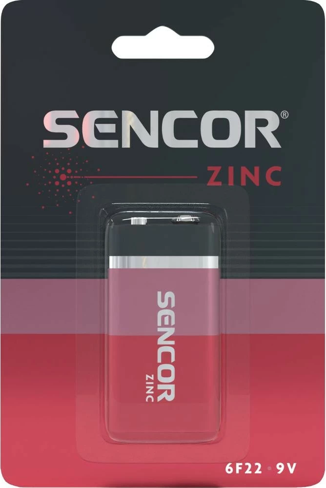 Bateri Sencor SBA 6F22 1BP 9V Zn, 1 copë