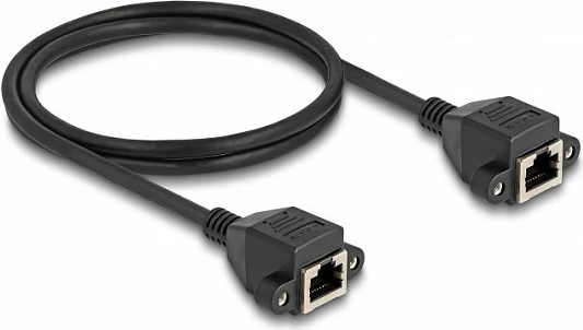 Kabllo zgjatuese DeLOCK RJ50 femër-në-femër, 1 m, S/FTP, e zezë