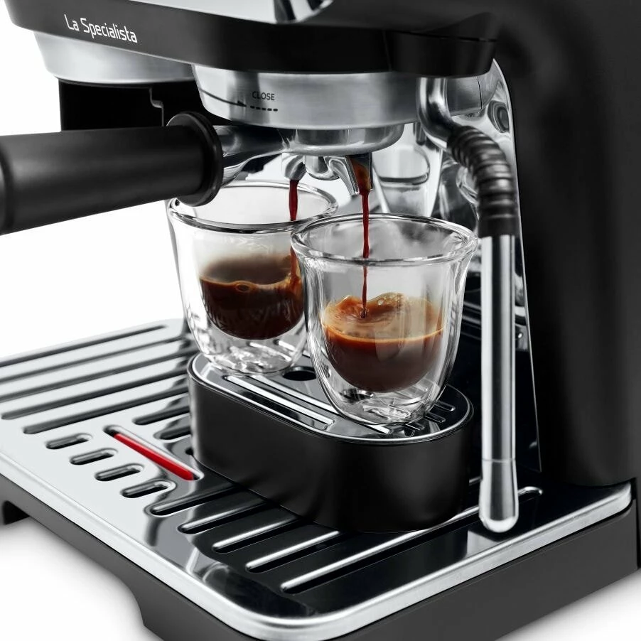 Makinë espresso DeLonghi La Specialista Arte EC9155.MB, 1.7L, 1400W, 15 bar, me mulli të integrum dhe shkop avulli, zi/argjend