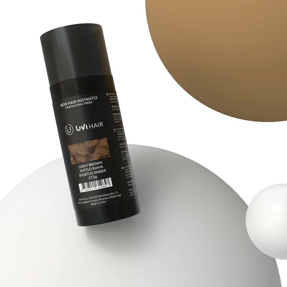 Fibra për flokë UVI Hair, 27.5 g (deri 50 aplikime), Light Brown