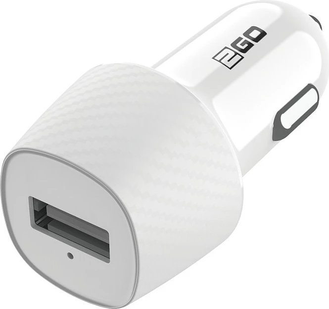 Karikues veture 2GO 794921, 1x USB 2.0, 5V 1A, i bardhë