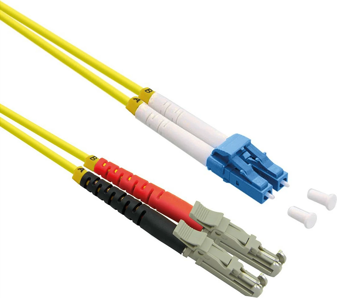 Kabel fibër optike ROLINE OS2 9/125 duplex 5 m, E-2000 (LSH) APC në LC UPC, i verdhë