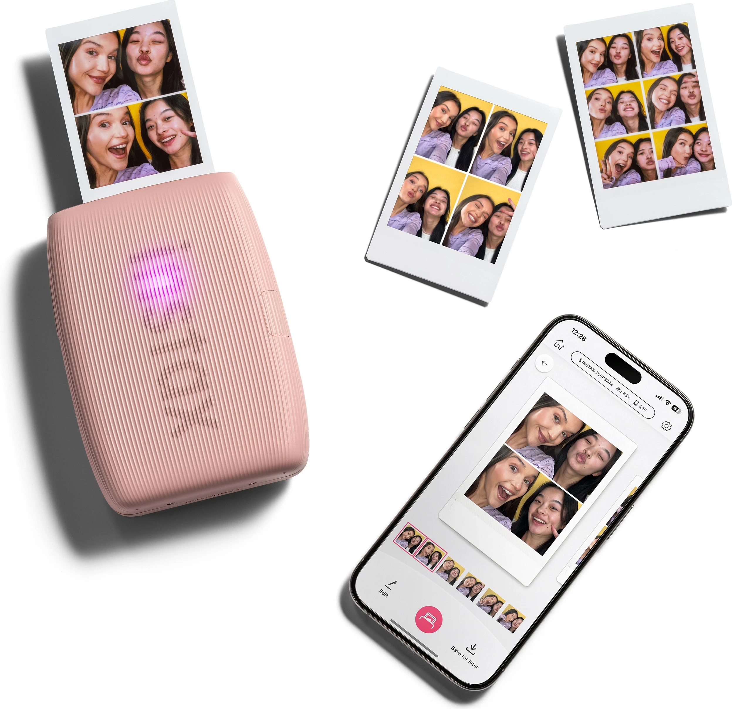 Printer foto instant Fujifilm instax mini Link 3, Bluetooth, 800 x 600 DPI, 6.2x4.6 cm, Rose Pink