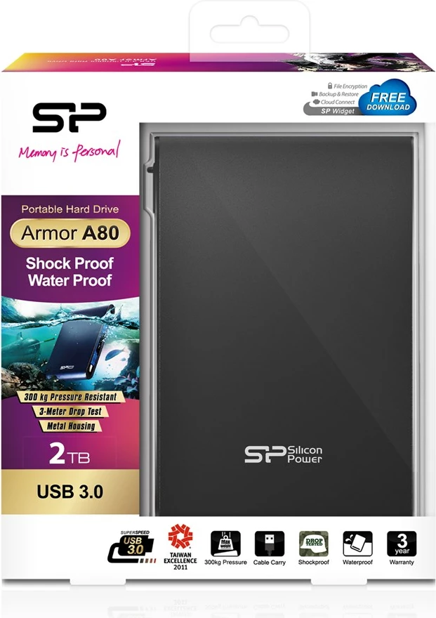 Disk HDD Silicon Power Armor A80, 2TB, i zi