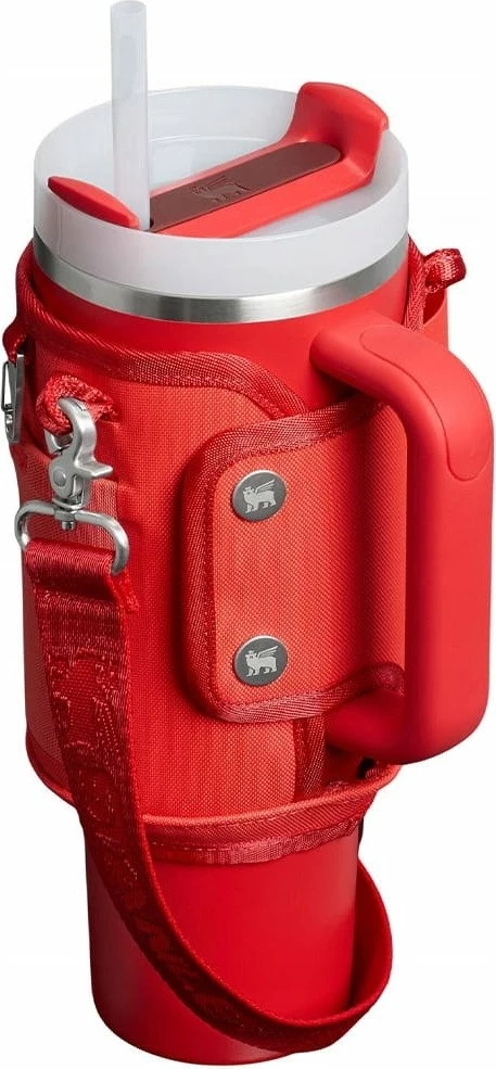 Çantë mbajtëse Stanley Carry-All për gotë termike Quencher 1.18L, rrip i rregullueshëm, xhepa, Hot Coral
