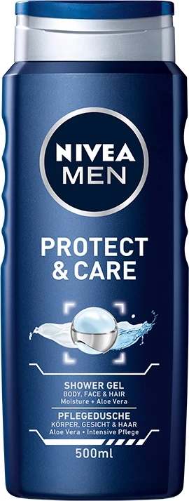 Xhel dushi për meshkuj Nivea Men Protect & Care 500ml