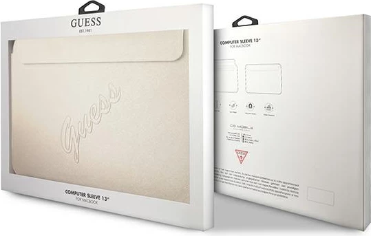 Mbështjellës Guess Saffiano Script për laptop 13 inç, Ari