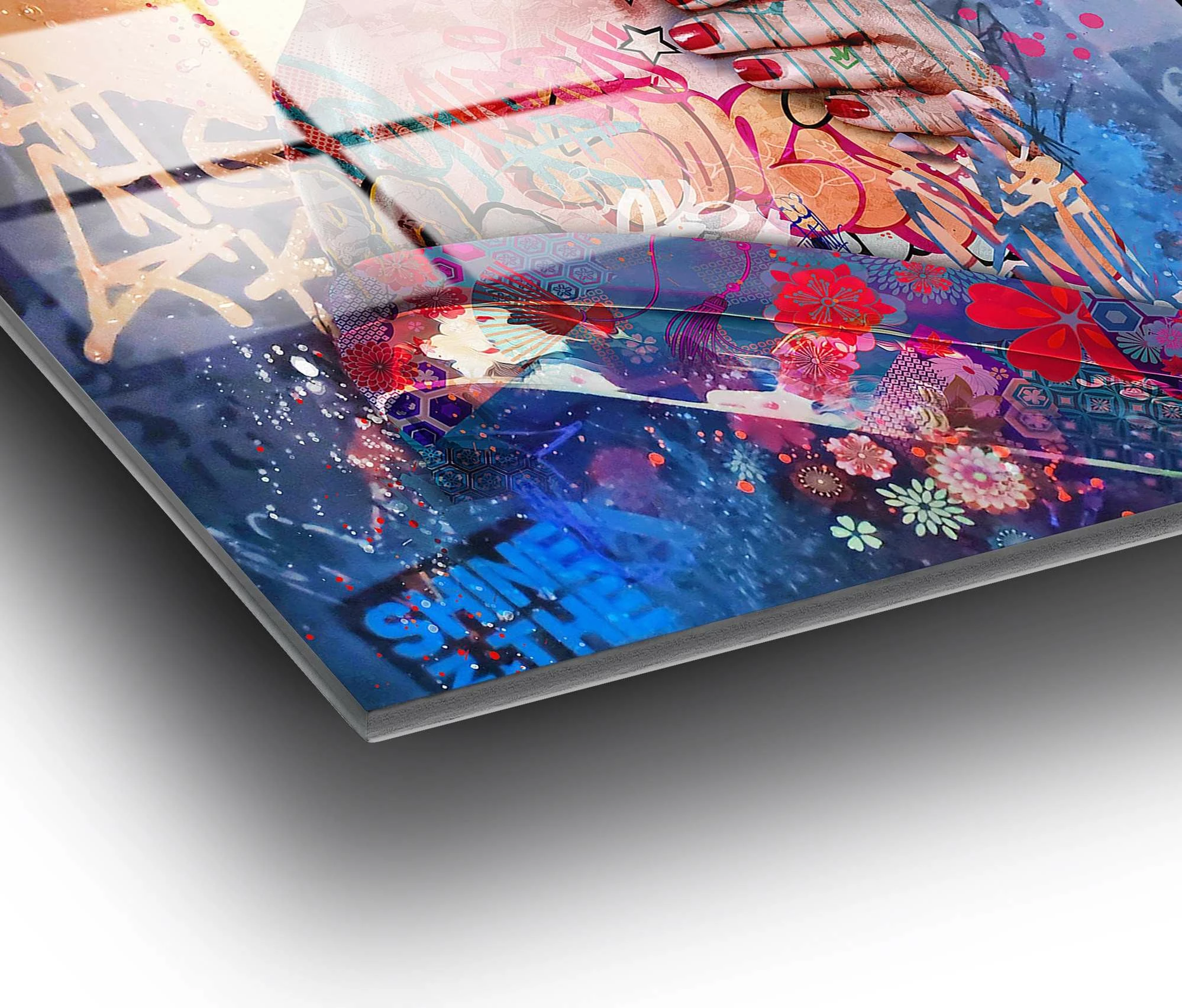 Pikturë dekorative prej xhami të temperuar, shumëngjyrëshe, UV-727, 70x100cm