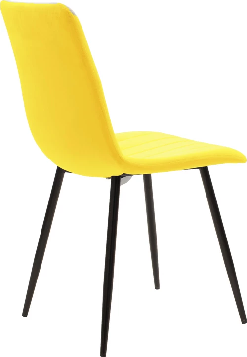 Tavolinë me karrige Balou-Noor, MDF, e zezë-verdhë, set prej 5 copësh, D120x73cm