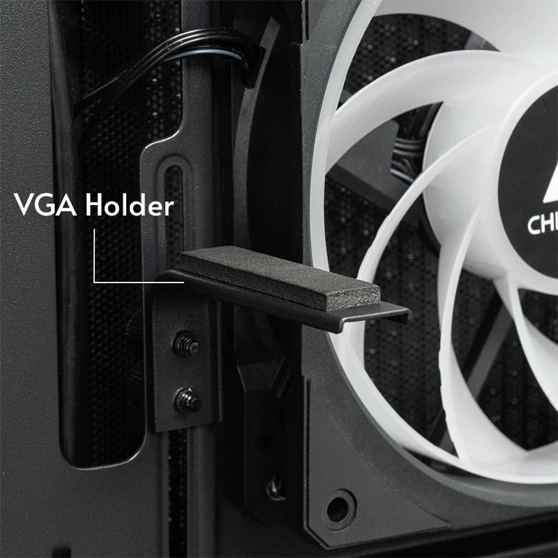 Kasë Chieftec Vista GT-01B-OP Midi Tower ATX RGB pa PSU e zezë