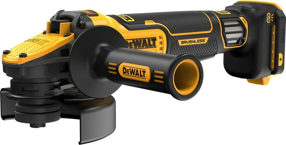 Brusilë këndi DeWALT 18V brushless, pa bateri
