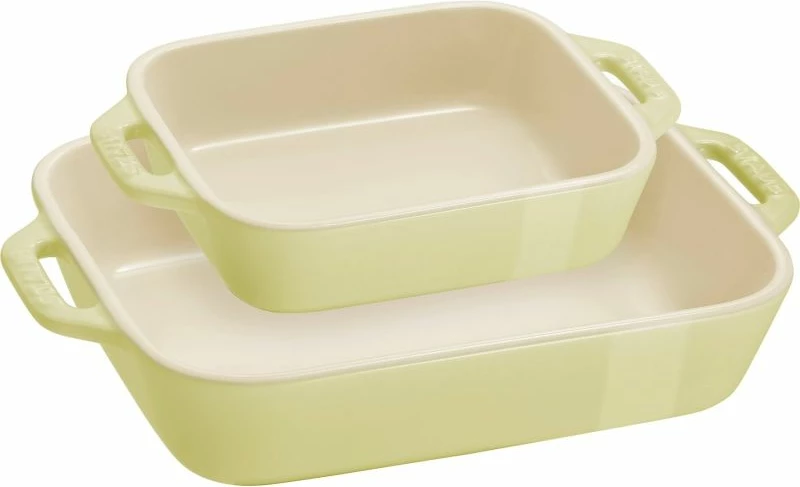 Set pjata drejtkëndëshe STAUB Cooking, 2 copë, të gjelbra të çelëta