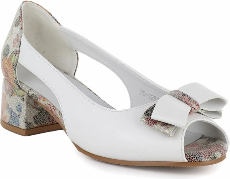 Këpucë pumps Potocki 12812, të bardha