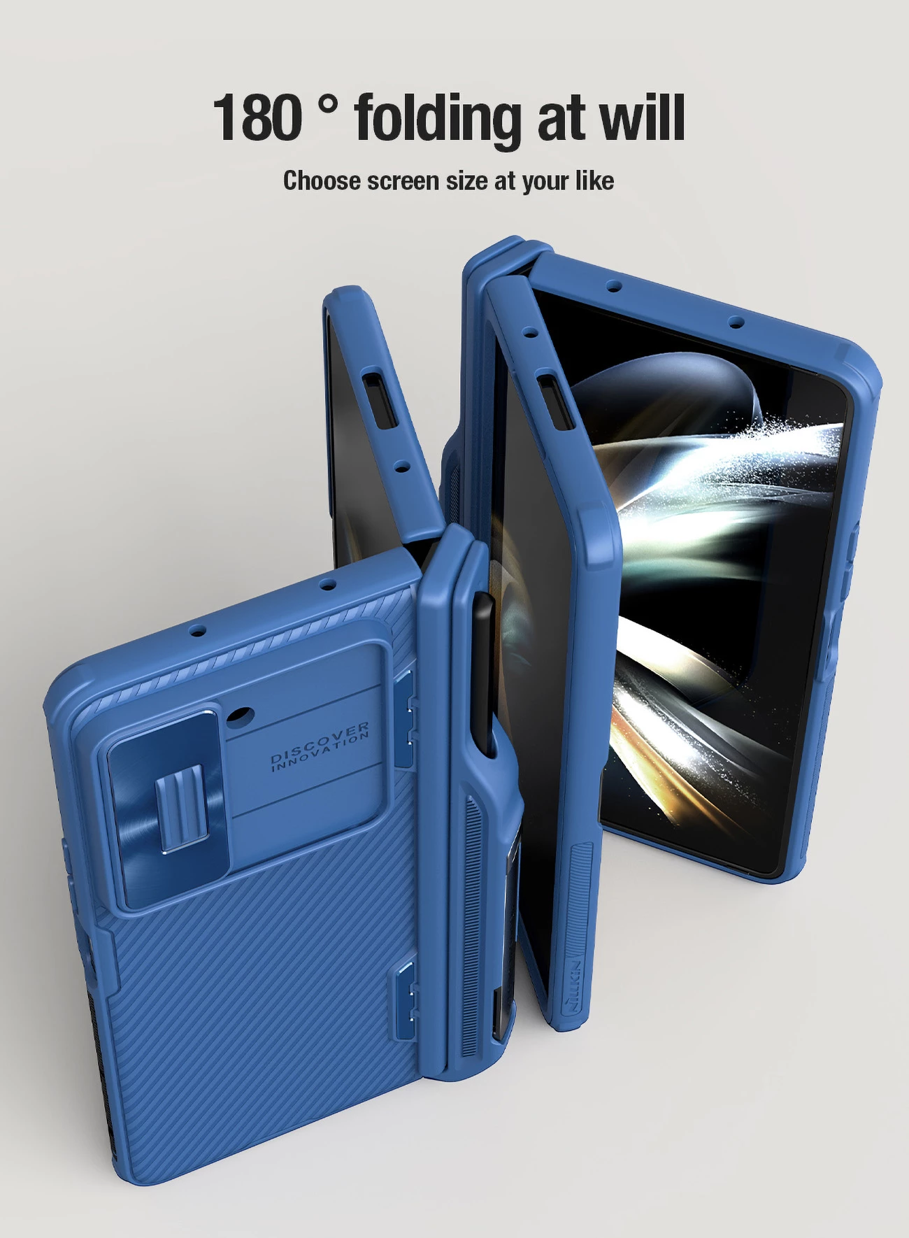 Mbështjellës Nillkin CamShield Fold Case për Samsung Galaxy Z Fold 5, me mbajtëse për stilolaps, e zezë