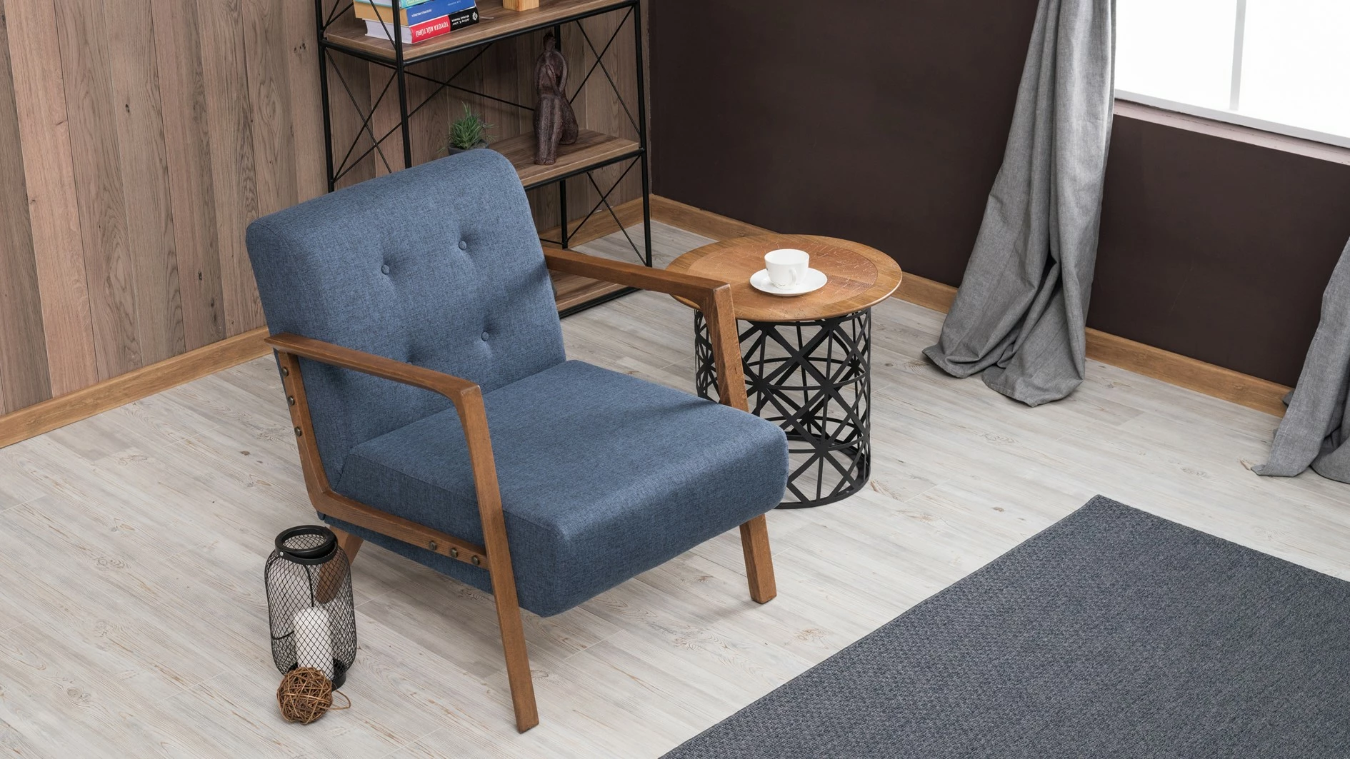 Karrige Wing, Atelier del Sofa, Kemer, ngjyrë kaltër