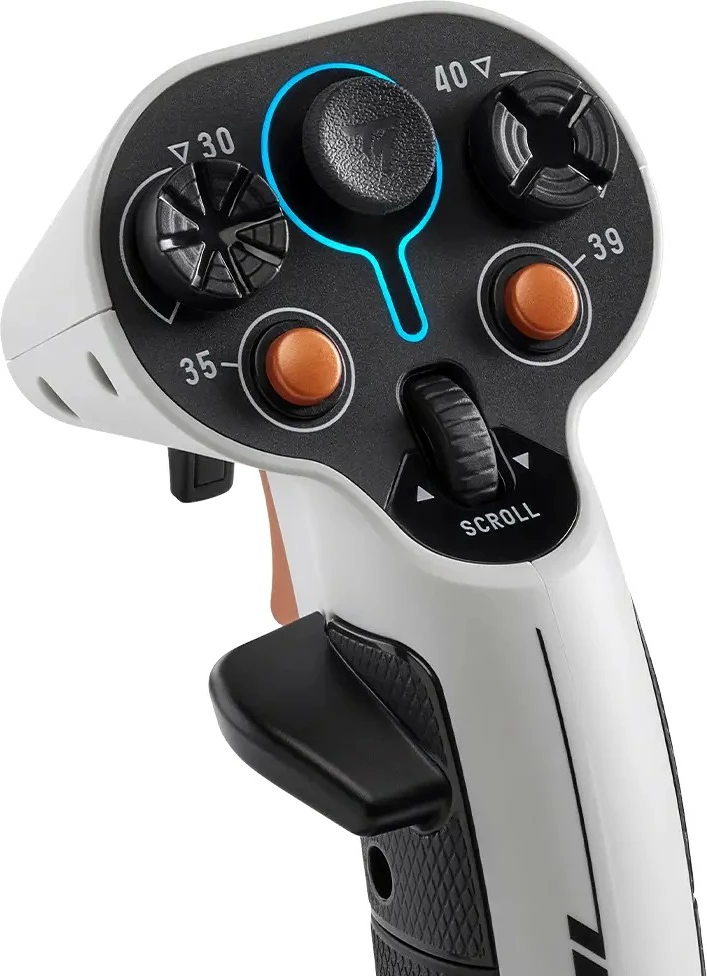 Joystick Thrustmaster SoL-R 1 FlightStick për PC, me LED, USB Type-C, zi/bardhë