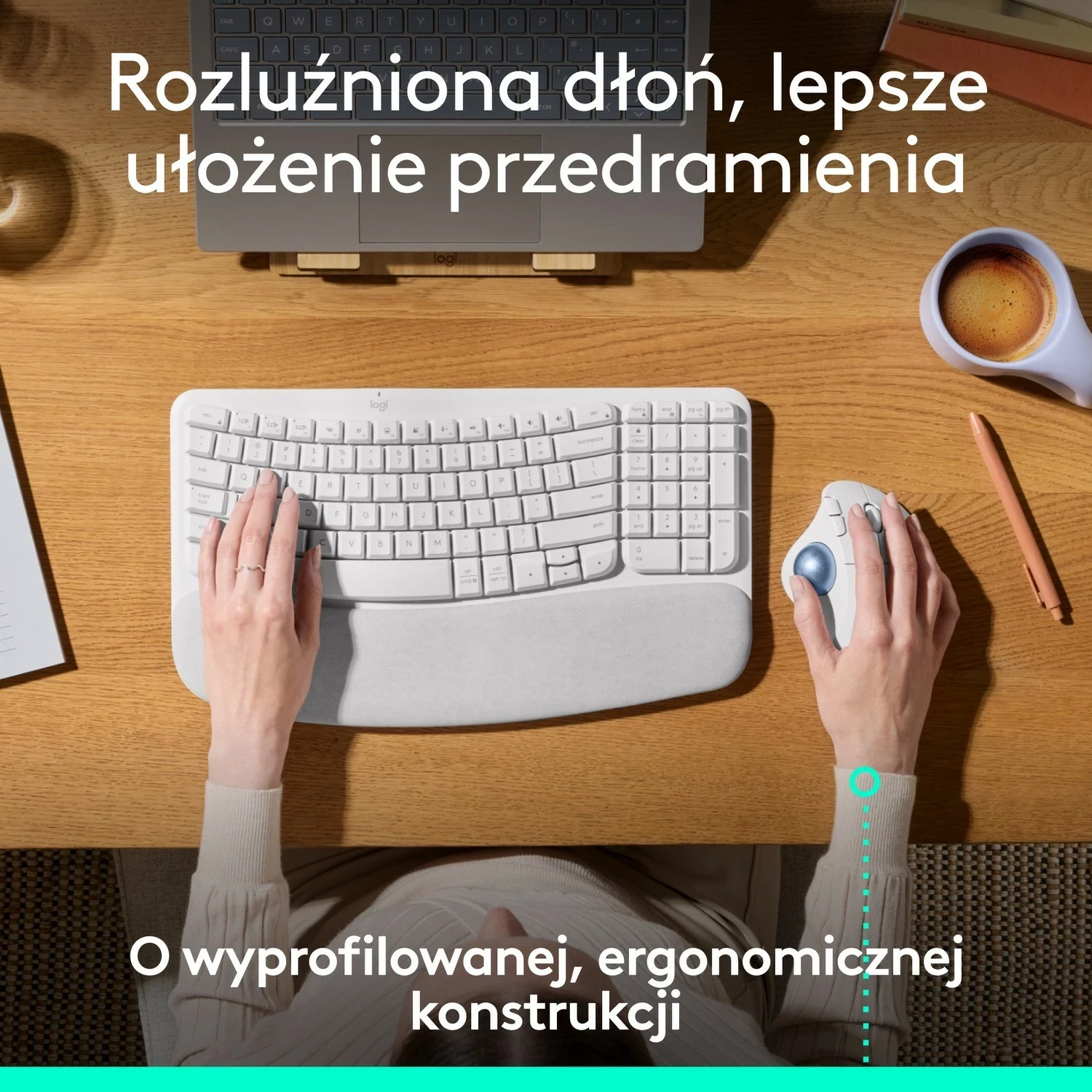 Maus ergonomik Logitech M575S, i bardhë