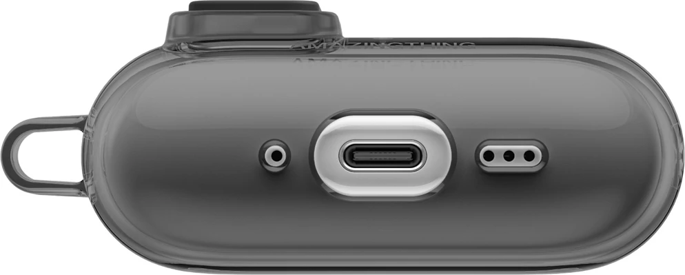 Mbështjellës për kufje, AmazingThing, Minimal Case për AirPods Pro 3, me karabinë, TPU, i zi
