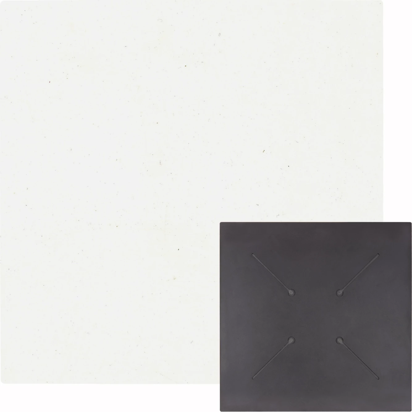 Sipërfaqe tavoline katrore HPL, e bardhë, set prej 2 copë, FH5839.23, 80x80cm