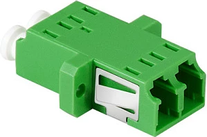 Adapter fiber optik LogiLink LC Duplex, 12 copë, me flanxhë, i gjelbër