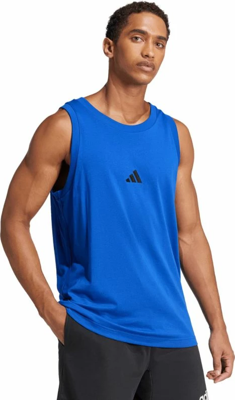 Maicë pa mëngë për meshkuj adidas Essentials Small Logo Tank JE8978, e kaltër