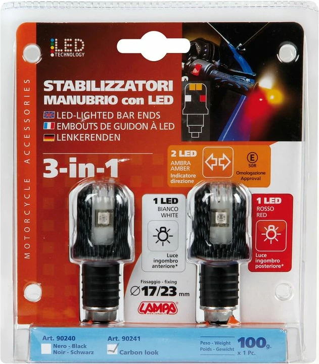 Lampa Led Motorri Carbon 12v