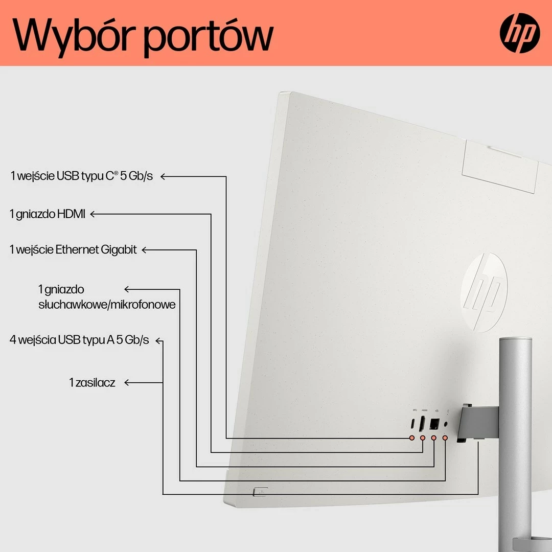 Kasë All-in-One HP 24-cr0332nw, Ryzen 7 7730U, 23.8" FHD, 16GB RAM, 512GB SSD, Shell White