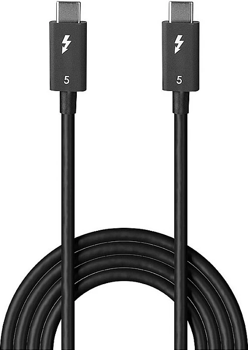 Kabllo Thunderbolt 5 LINDY, 1m, USB-C male-male, 80 Gbit/s, 8K, e zezë