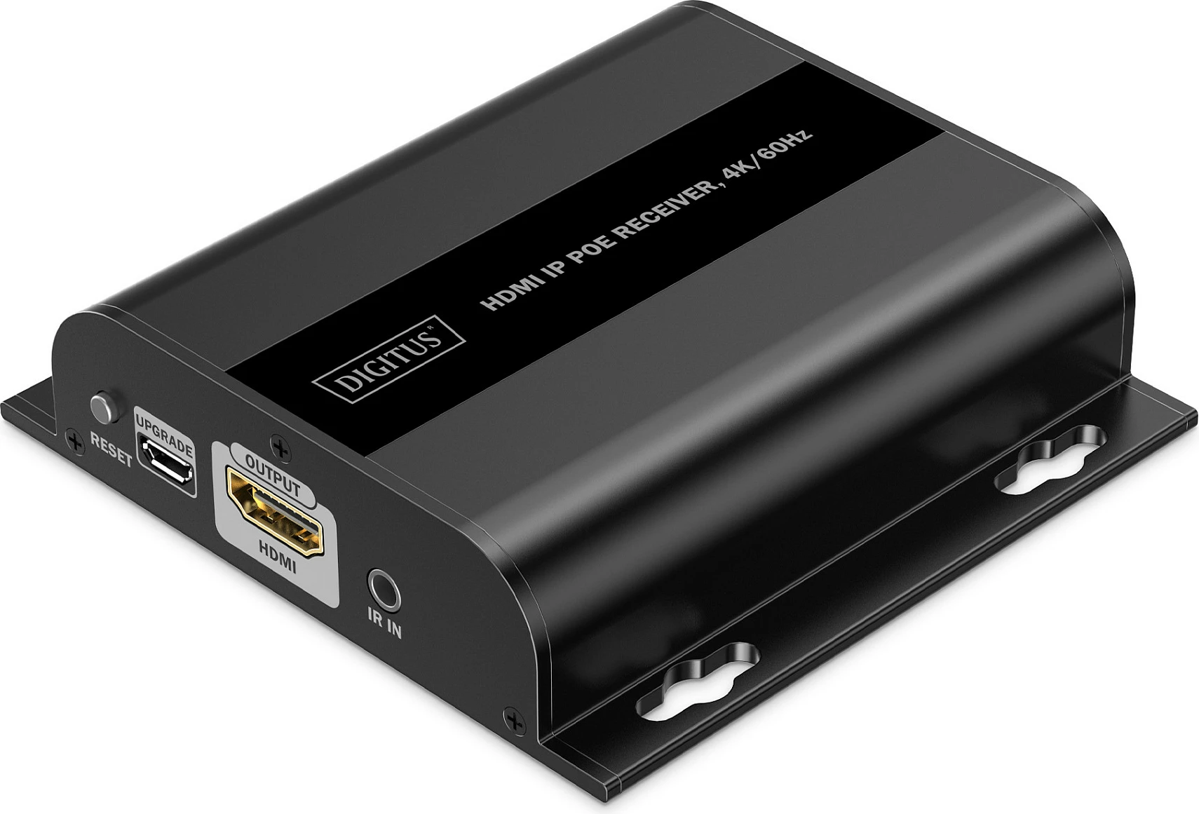 Marrës HDMI IP PoE Digitus 4K/60Hz, HDMI 2.0, Cat6, 200m, e zezë