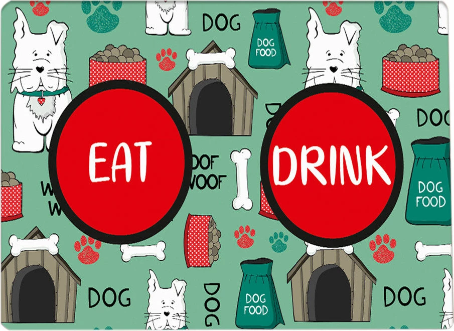 Tapet për mbeturina të maceve ose ushqim për kafshë, shumëngjyrësh, Conceptum Hypnose, Hut Bowl, 40x60cm